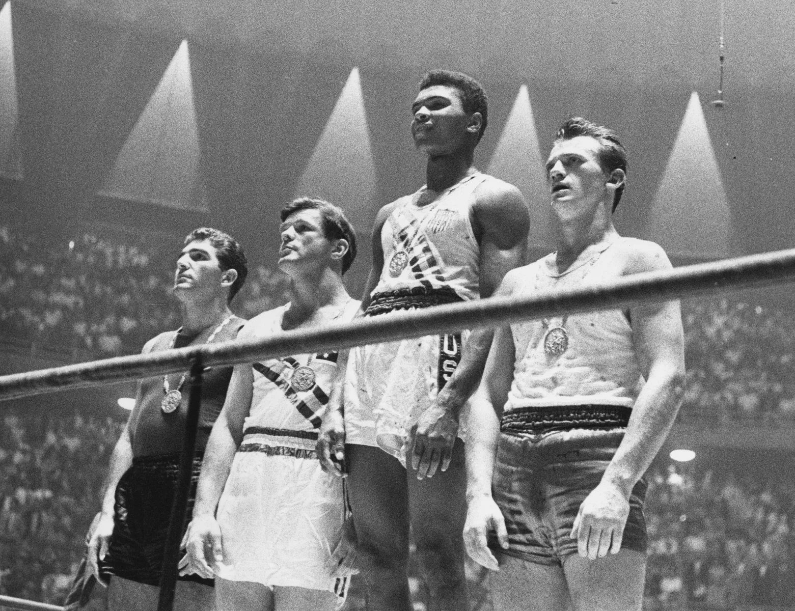 Ο Cassius Clay σε αγώνα πυγμαχίας στους Ολυμπιακούς Αγώνες του 1960.