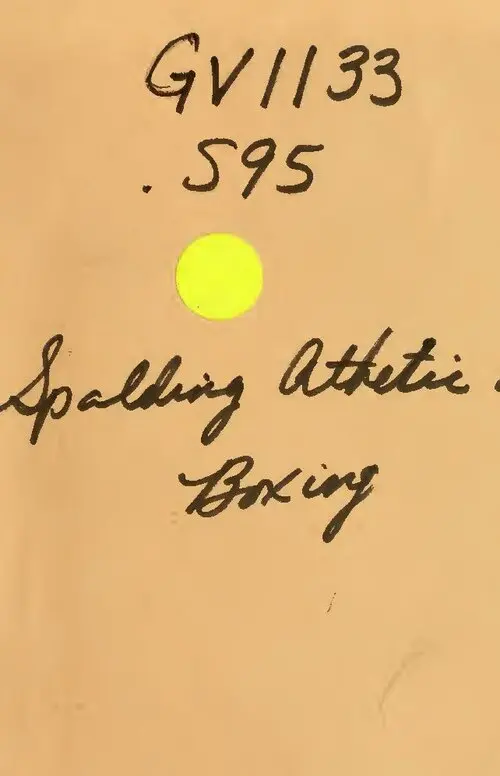 Σαρωμένο εξώφυλλο του βιβλίου Boxing (1893) του James Edward Sullivan.